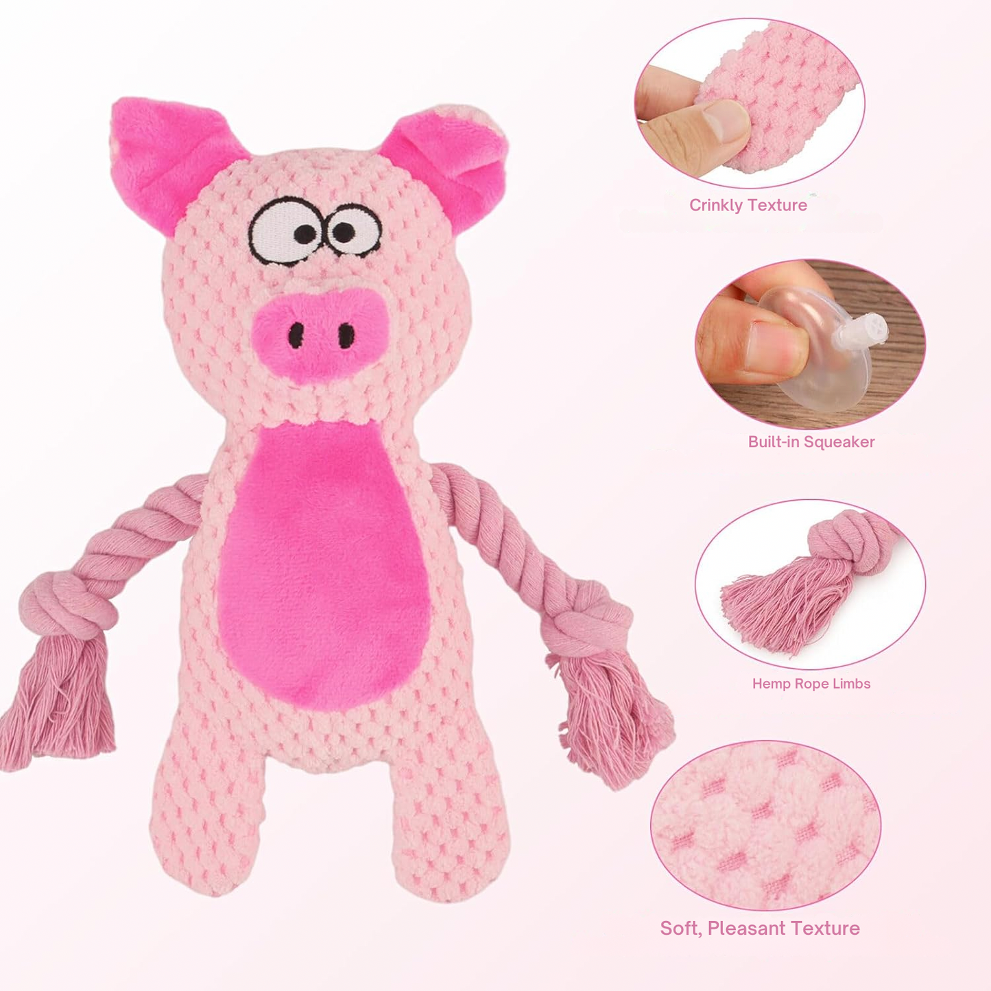 Bacon Buddy - Interactive Rope Plush Toy