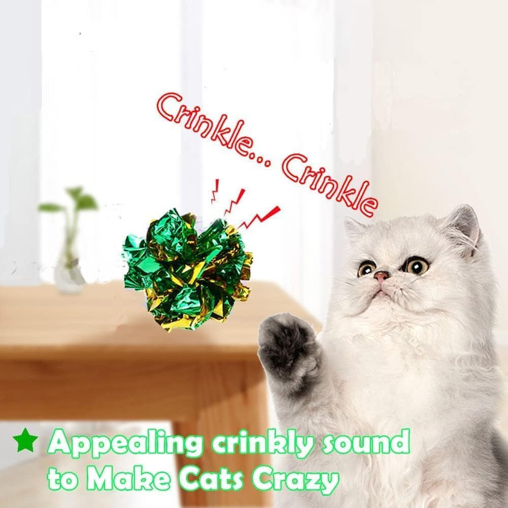 Crinkle Balls Cat Toys