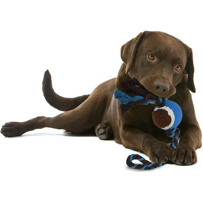 Knotted Rope Toy with Tennis Ball for Dogs