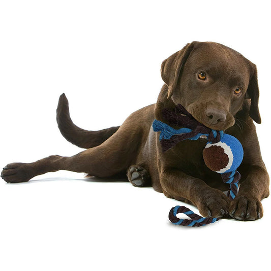 Knotted Rope Toy with Tennis Ball for Dogs