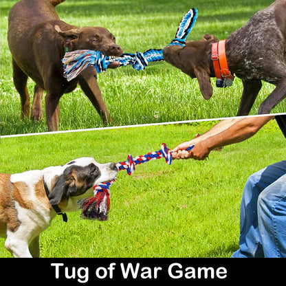 Large Dog Toys for Aggressive Chewers, 12 Pack Rope Toys 