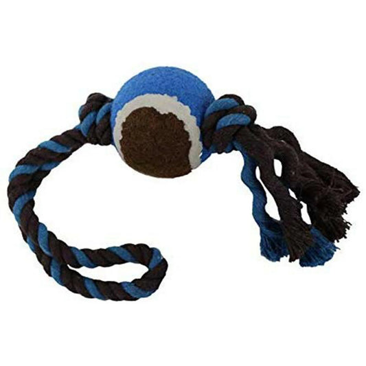 Knotted Rope Toy with Tennis Ball for Dogs