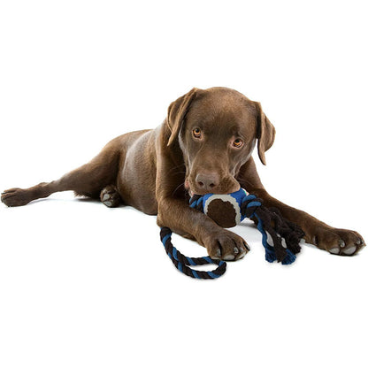 Knotted Rope Toy with Tennis Ball for Dogs